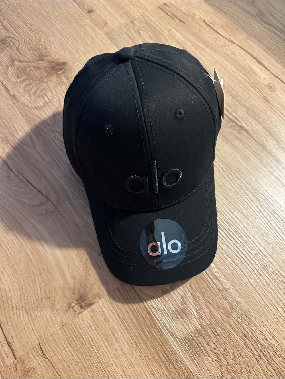 ALO Yoga Black Embroidered Logo Baseball Cap